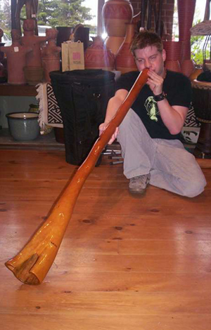 Justin with digeridoo